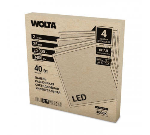 Светодиодная панель Wolta WLPD-40W/01