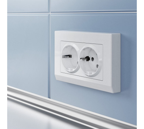 Розетка двойная с заземлением Werkel белый W1172001 4690389155352 Розетка двойная с заземлением Werkel белый W1172001 4690389155352