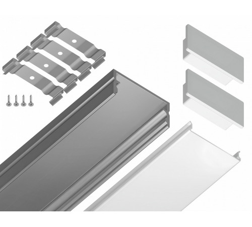 Алюминиевый накладной профиль Ambrella Light Alum Profile GP2001AL Алюминиевый накладной профиль Ambrella Light Alum Profile GP2001AL