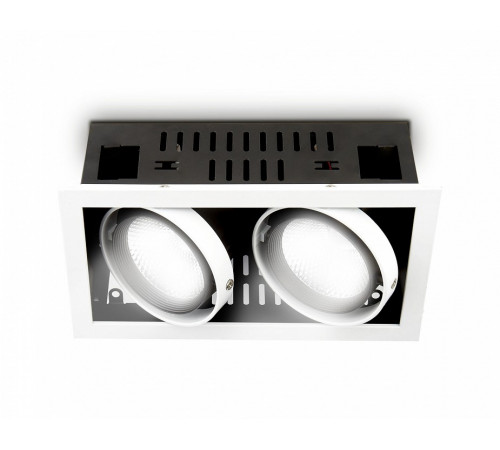 Встраиваемый светильник Ambrella Light T812 BK/CH 2*12W 4200K Встраиваемый светильник Ambrella Light T812 BK/CH 2*12W 4200K