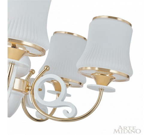 Подвесная люстра Arte Milano Florentia-1097 301097/8 Wh/Gd