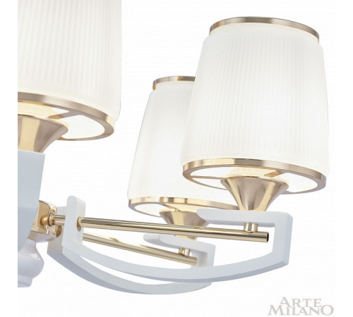 Подвесная люстра Arte Milano Florentia-2457 302457/8 Wh/Gd