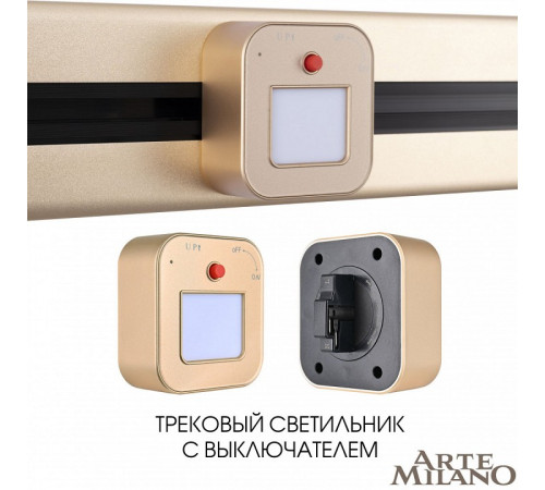 Трековая подсветка Arte Milano Am-track-sockets 380022TL/Light Gold