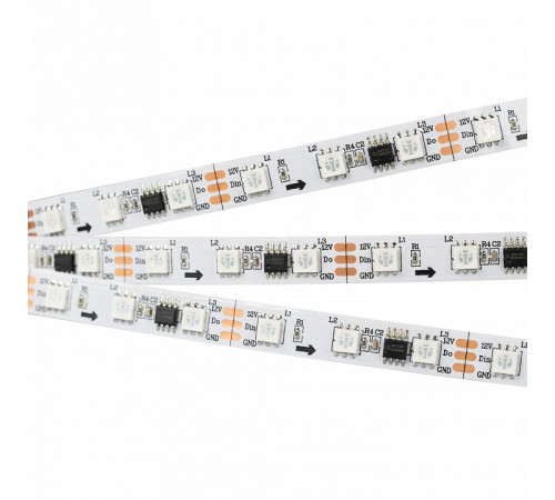 Светодиодная лента Arlight SPI-B60-10mm 12V RGB-PX3 14.4 W/m, IP20, 5060, 5m 026367(2) Светодиодная лента Arlight SPI-B60-10mm 12V RGB-PX3 14.4 W/m, IP20, 5060, 5m 026367(2)