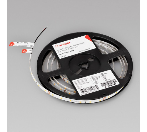 Светодиодная лента Arlight RT-A60-8mm 24V Warm2400 (7.2 W/m, IP20, 2835, 5m) 028541(2)