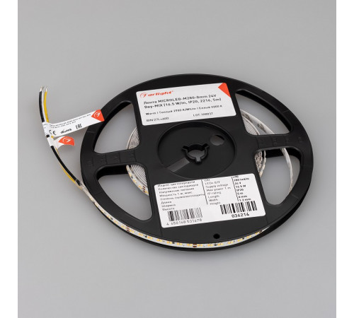 Светодиодная лента Arlight MICROLED-M280-8mm 24V Day-MIX 16.5 W/m 036214 Светодиодная лента Arlight MICROLED-M280-8mm 24V Day-MIX 16.5 W/m 036214