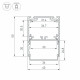 Алюминиевый профиль Arlight SL-LINE-4050-3L-2000 ANOD 044666