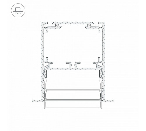 Алюминиевый профиль Arlight SL-LINIA52-3L-F-2000 ANOD BLACK 044685