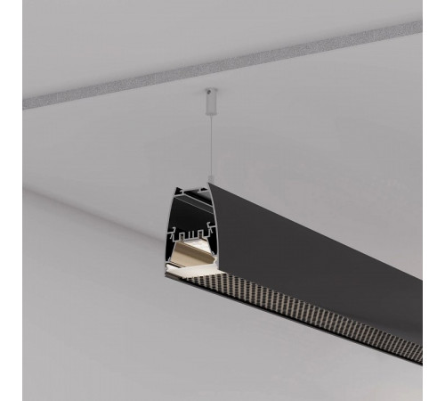 Алюминиевый профиль Arlight LINE-5075-U-HONEYCOMB-2000 BLACK 044885