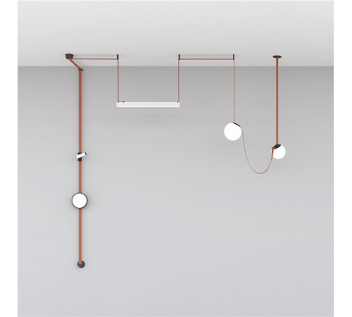 Трековый однофазный светильник Denkirs Belty orb DK5552-BK