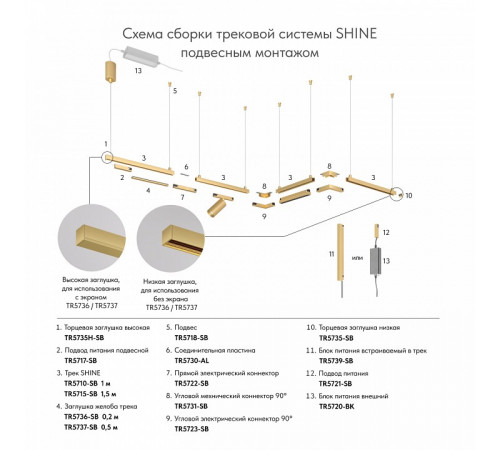 Торцевая заглушка Denkirs Shine Base TR5735H-SB Торцевая заглушка Denkirs Shine Base TR5735H-SB