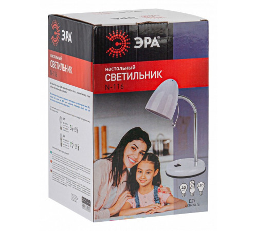 Настольная лампа ЭРА N-116-Е27-40W-W Б0047200
