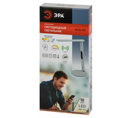 Настольная лампа Эра NLED-505-10W-W Б0057199 Настольная лампа Эра NLED-505-10W-W Б0057199