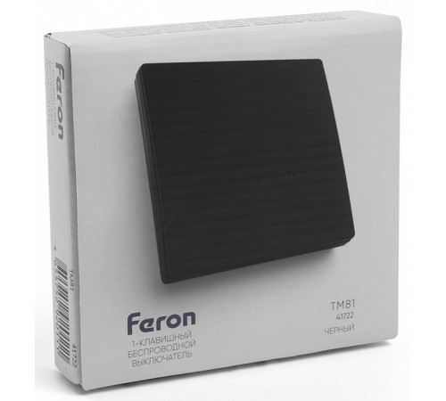 Выключатель беспроводной одноклавишный Feron TM81 41722 Выключатель беспроводной одноклавишный Feron TM81 41722