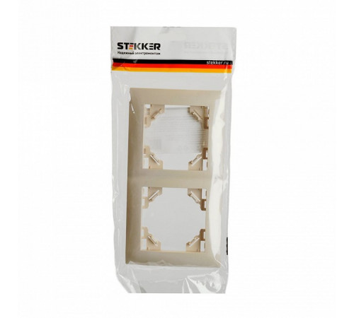 Рамка двухместная Stekker PFR00-9012-02 Эрна Элегант 49667 Рамка двухместная Stekker PFR00-9012-02 Эрна Элегант 49667