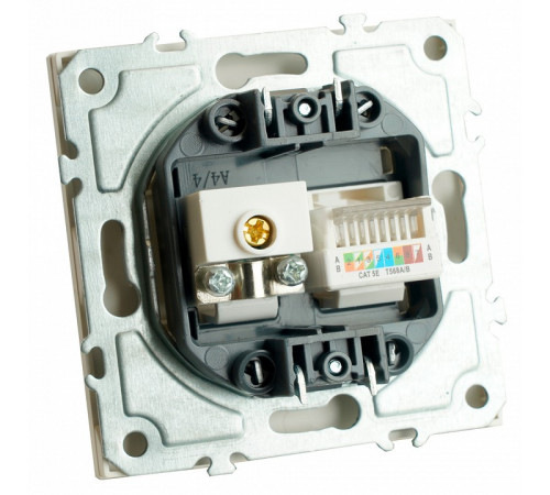 Розетка TV + компьютерная RJ-45 Stekker RST00-5106-01 Эмили 49872