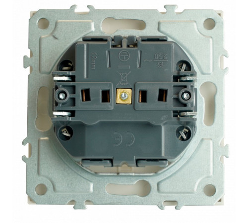 Розетка 1-местная с защитной шторкой Stekker RST16-5110-01 Эмили 49880