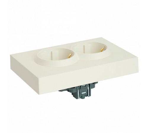 Розетка 2-местная с защитной шторкой Stekker RST16-5114-01 Эмили 49882