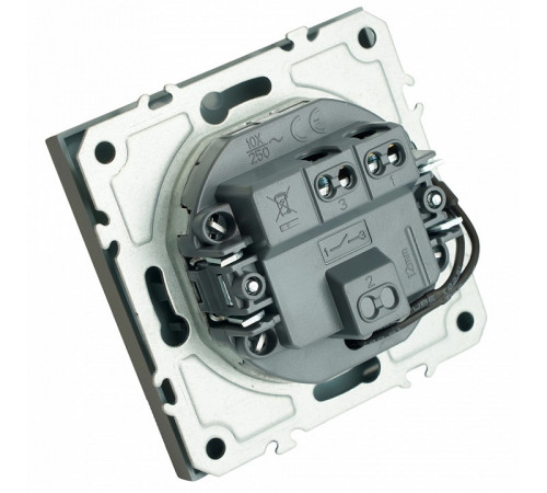 Выключатель 1-клавишный c индикатором Stekker Эмили RSW10-5101-10 49941 Выключатель 1-клавишный c индикатором Stekker Эмили RSW10-5101-10 49941