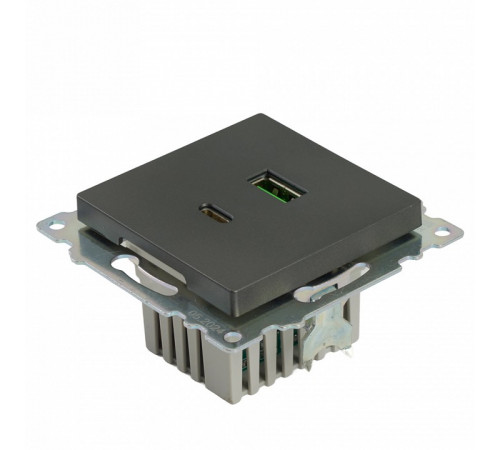 Розетка 2-местная USB + type C Stekker Катрин GLS10-7116-06 50052 Розетка 2-местная USB + type C Stekker Катрин GLS10-7116-06 50052