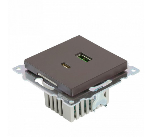 Розетка 2-местная USB + type C Stekker Катрин GLS10-7116-04 50057 Розетка 2-местная USB + type C Stekker Катрин GLS10-7116-04 50057
