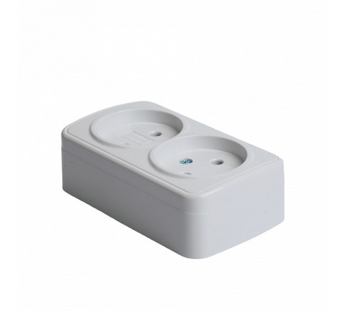 Розетка накладная 2-местная Stekker Basic PST10-502-20 50075