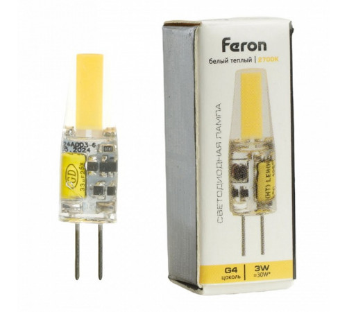 Лампа светодиодная Feron LB-424 G4 3W 2700K 51170 Лампа светодиодная Feron LB-424 G4 3W 2700K 51170