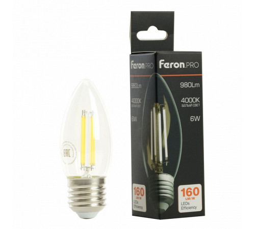 Светодиодная лампа Feron LB-1206 E27 6W 4000K 51239