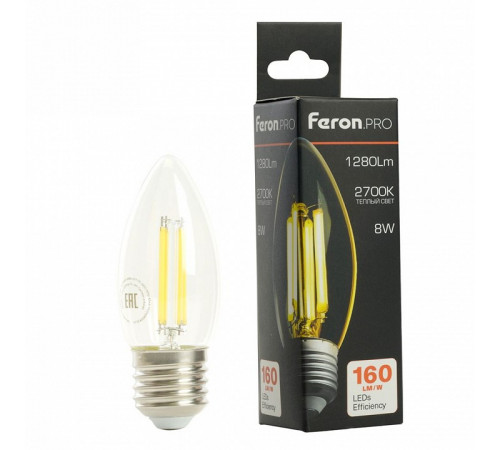 Светодиодная лампа Feron LB-1208 E27 8W 2700K 51241