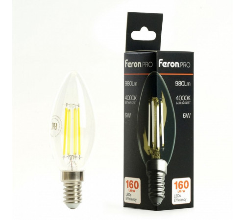 Светодиодная лампа Feron LB-1206 E14 6W 4000K 51245