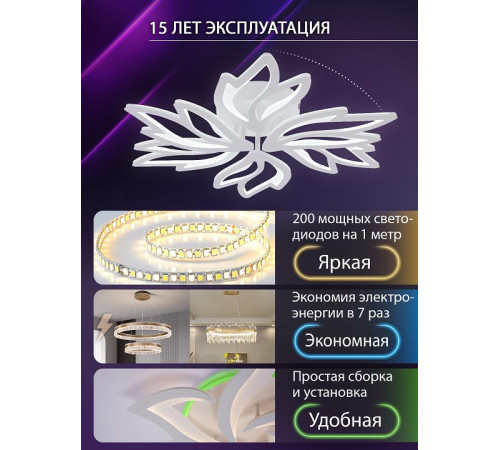 Потолочная люстра Natali Kovaltseva Rif LED LAMPS 81118/5C Потолочная люстра Natali Kovaltseva Rif LED LAMPS 81118/5C