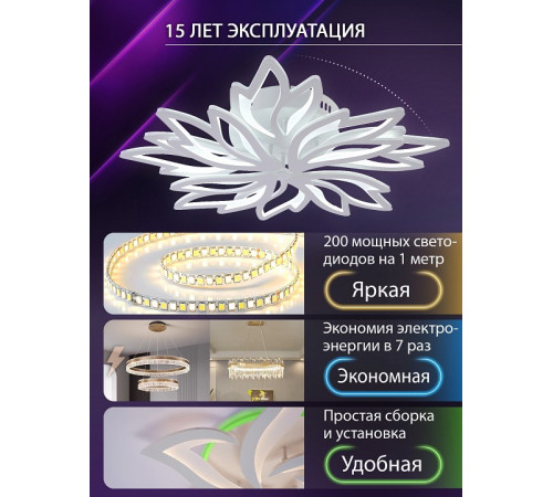 Потолочная люстра Natali Kovaltseva Rif LED LAMPS 81118/6C Потолочная люстра Natali Kovaltseva Rif LED LAMPS 81118/6C