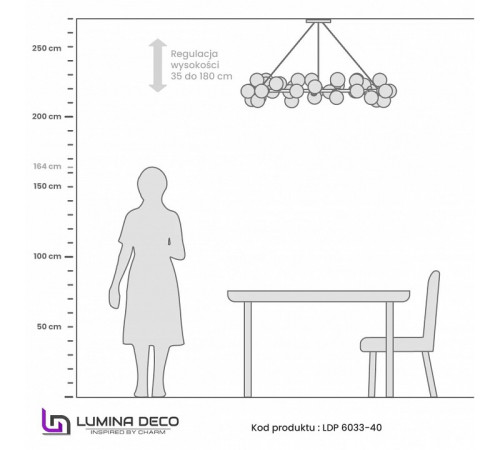 Подвесная люстра Lumina Deco Marsiada LDP 6033-40 BK+MD Подвесная люстра Lumina Deco Marsiada LDP 6033-40 BK+MD