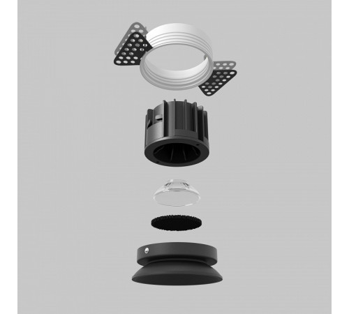 Встраиваемый светильник Maytoni Round DL058-12W2.7K-TRS-B Встраиваемый светильник Maytoni Round DL058-12W2.7K-TRS-B