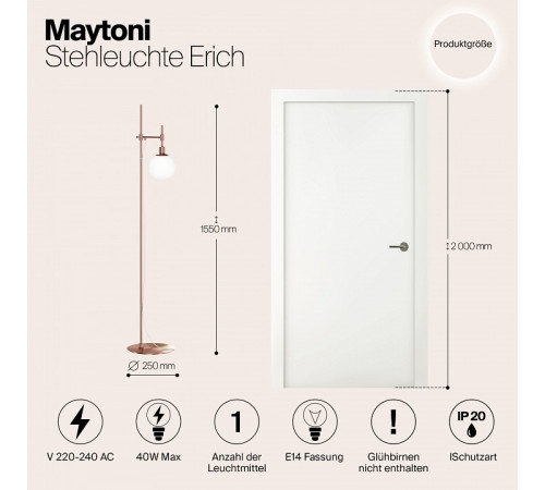 Торшер Maytoni Erich MOD221-FL-01-G