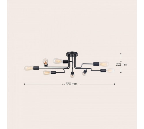 Потолочная люстра Maytoni Gilbert T532CL-08B Потолочная люстра Maytoni Gilbert T532CL-08B