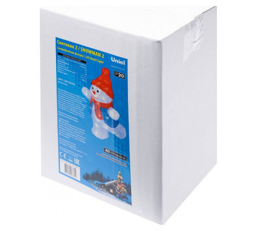 Фигура снеговик Uniel ULD-M2234-040/STA WHITE IP20 SNOWMAN-2 11030