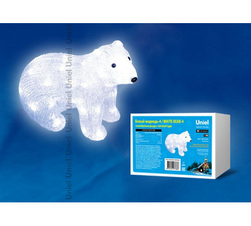 Фигура белый медведь Uniel ULD-M3125-040/STA WHITE IP20 WHITE BEAR-4 11037 Фигура белый медведь Uniel ULD-M3125-040/STA WHITE IP20 WHITE BEAR-4 11037