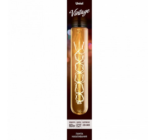 Лампа накаливания (UL-00000485) Uniel E27 60W золотистая IL-V-L32A-60/GOLDEN/E27 CW01