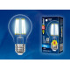 Лампа светодиодная филаментная (UL-00002626) Uniel E27 10W 4000K прозрачная LED-A60-10W/NW/E27/CL PLS02WH