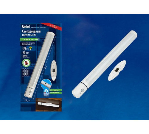 Мебельный светодиодный светильник (UL-00003037) Uniel ULM-F43-0,9W/4200K Sensor IP20 White Мебельный светодиодный светильник (UL-00003037) Uniel ULM-F43-0,9W/4200K Sensor IP20 White