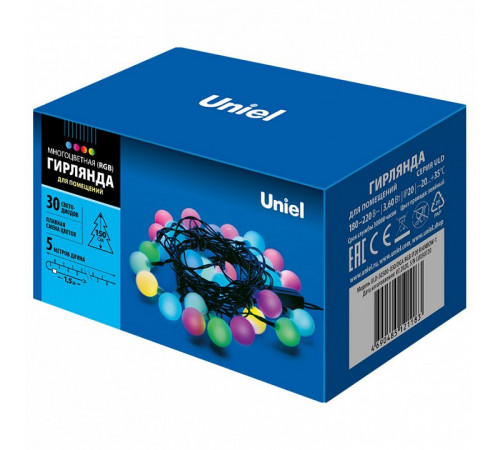 Светодиодная гирлянда (UL-00005470) Uniel Радуга-1 220V разноцветный ULD-S0500-030/DGA RGB IP20 Rainbow-1 Светодиодная гирлянда (UL-00005470) Uniel Радуга-1 220V разноцветный ULD-S0500-030/DGA RGB IP20 Rainbow-1