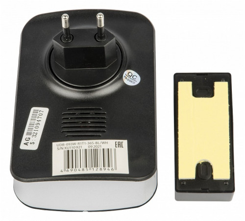 Звонок электронный (UL-00006438) Uniel UDB-093W-R1T1-36S-BL/WH Звонок электронный (UL-00006438) Uniel UDB-093W-R1T1-36S-BL/WH