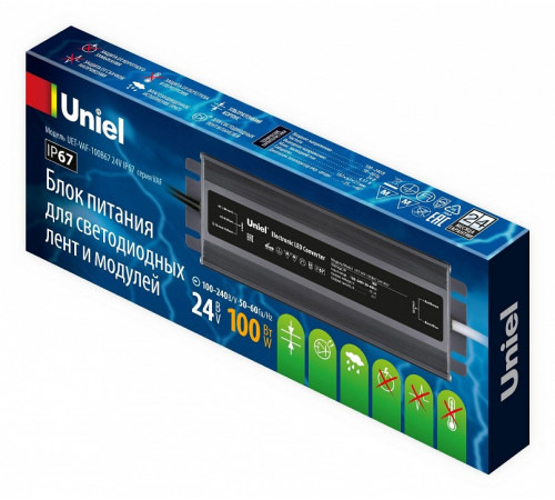 Блок питания Uniel UET-VAF-100B67 24V IP67 UL-00009367