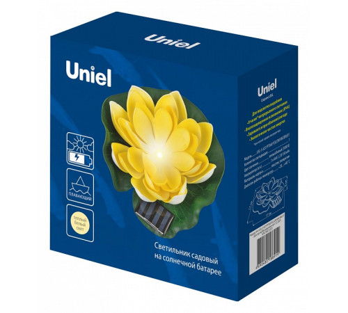 Светильник на солнечной батарее Uniel USL-S-827/PT060 YELLOW WATERLILY UL-00011600 Светильник на солнечной батарее Uniel USL-S-827/PT060 YELLOW WATERLILY UL-00011600