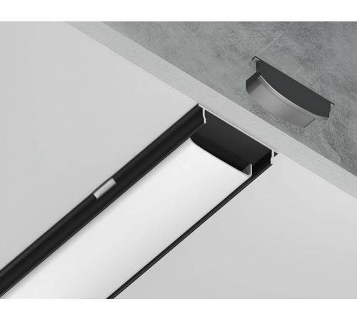 Алюминиевый накладной профиль Ambrella Light Alum Profile GP1600BK Алюминиевый накладной профиль Ambrella Light Alum Profile GP1600BK