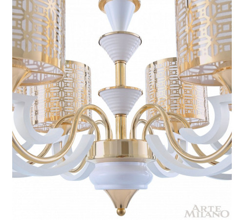 Подвесная люстра Arte Milano Florentia-8857 308857/6 Wh/Gd Подвесная люстра Arte Milano Florentia-8857 308857/6 Wh/Gd