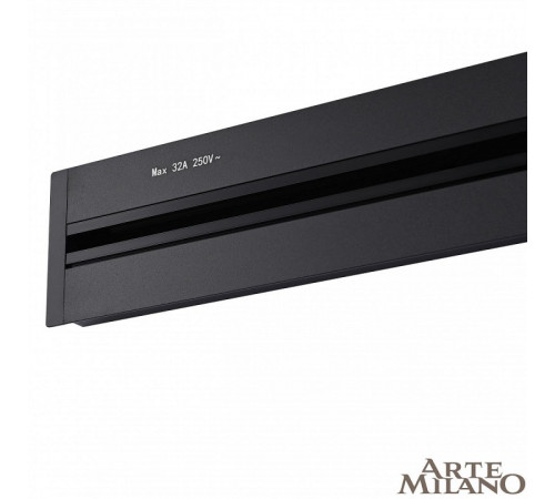 Встраиваемый шинопровод с выключателем Arte Milano Am-track-sockets 385201TBB/100 Black