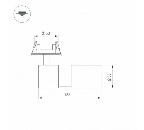 Встраиваемый спот Arlight LGD-ARTEMIS-BUILT-FLAP-R55-12W Day4000 051795 Встраиваемый спот Arlight LGD-ARTEMIS-BUILT-FLAP-R55-12W Day4000 051795