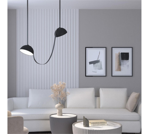 Трековый однофазный светильник Denkirs Belty Flow DK5561-BK